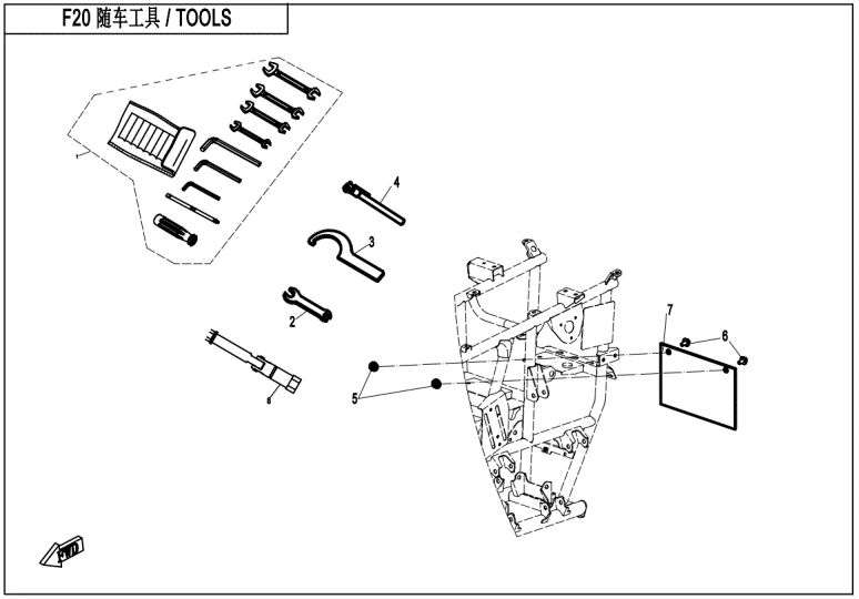 KIT D OUTILLAGE POUR CFORCE 450 COURT T3 2021