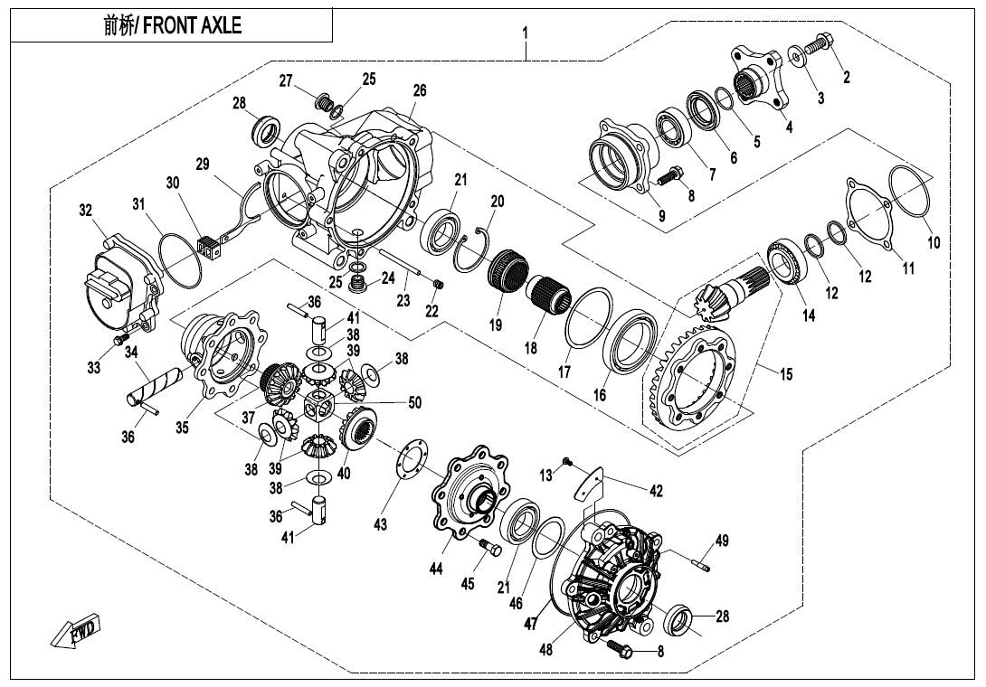 PONT AVANT POUR CFORCE 450S EPS L7E 2021