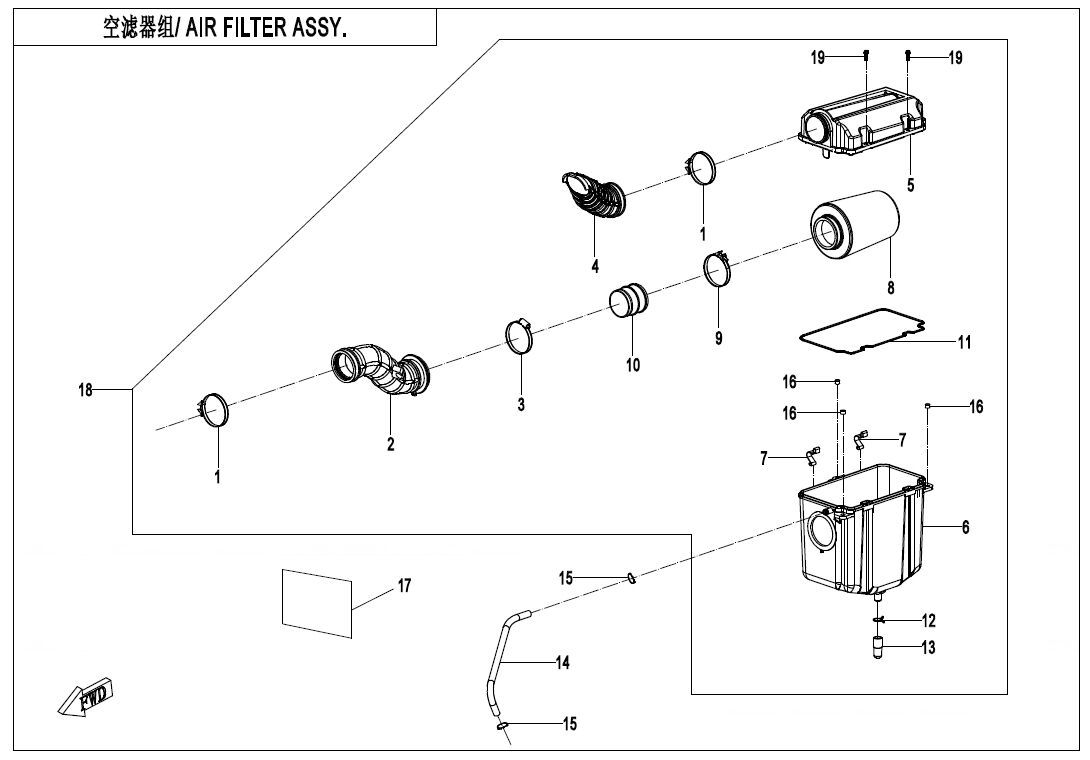 BOITE A AIR POUR CFORCE 520 COURT T3 2021
