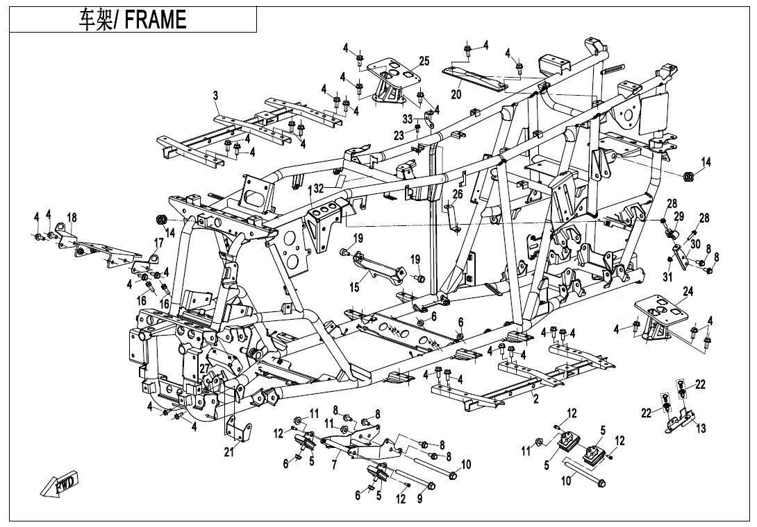 CHASSIS POUR CFORCE 520 LONG T3 2021