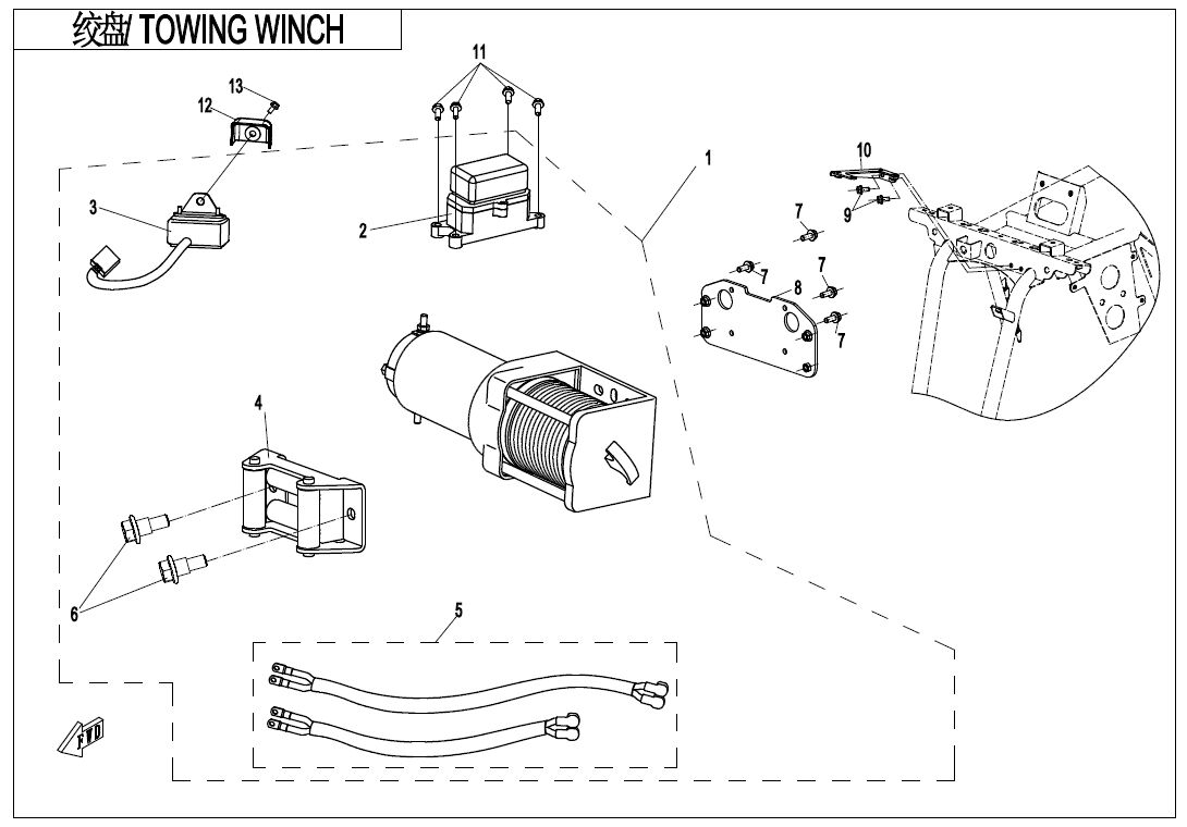 TREUIL POUR CFORCE 520 LONG T3 2021