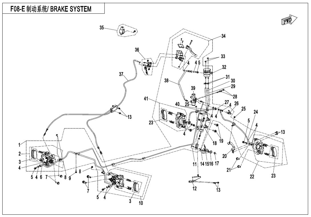 FREINAGE POUR CFORCE 450S EPS L7E 2021