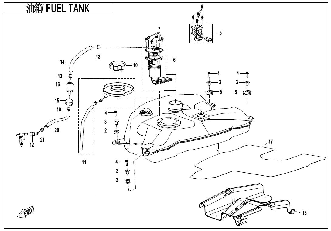 RESERVOIR POUR CFORCE 450S EPS L7E 2021