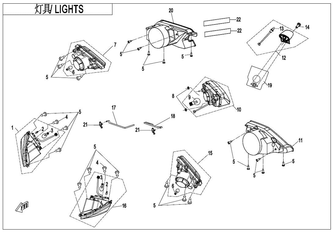 ECLAIRAGE POUR CFORCE 450S EPS L7E 2021