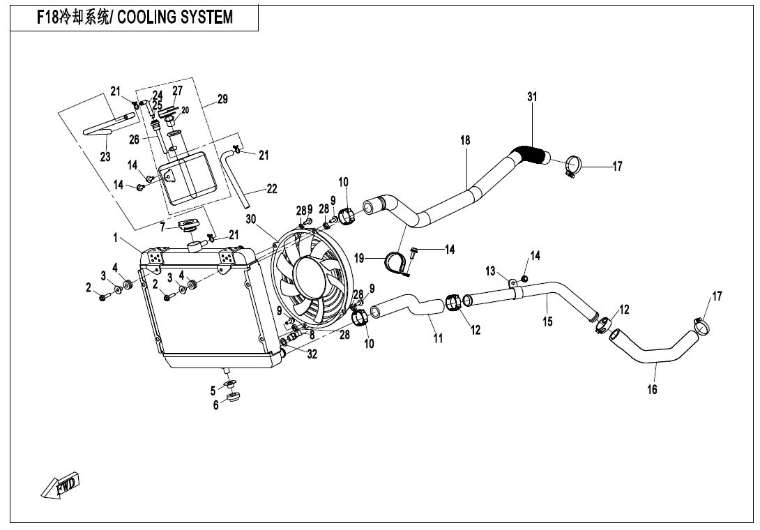 REFROIDISSEMENT POUR CFORCE 450S EPS L7E 2021