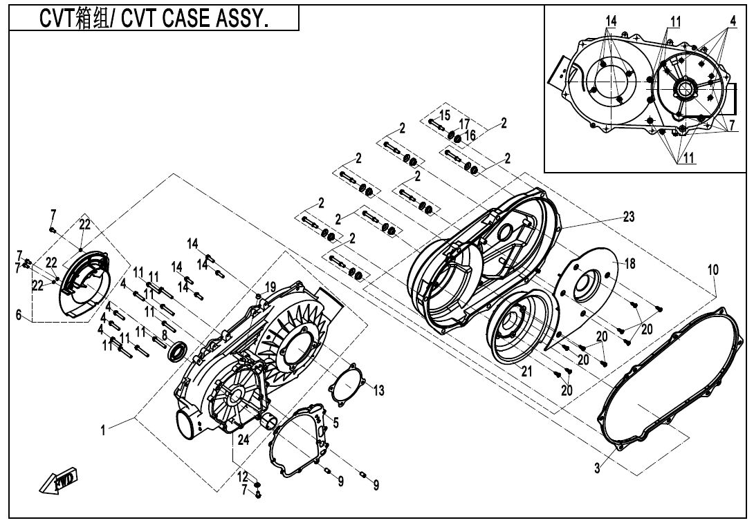 CARTER CVT POUR CFORCE 450S EPS L7E 2021