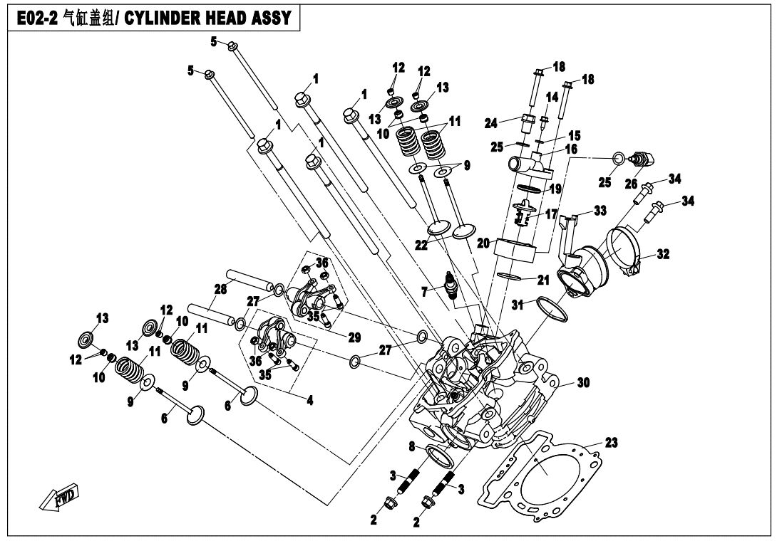 CULASSE POUR CFORCE 450S EPS L7E 2021