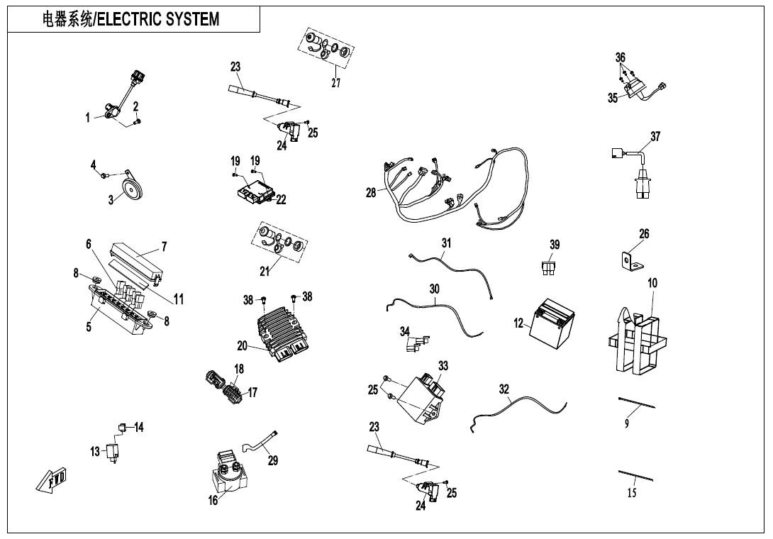 SYSTEME ELECTRIQUE POUR CFORCE 850 T3 2021