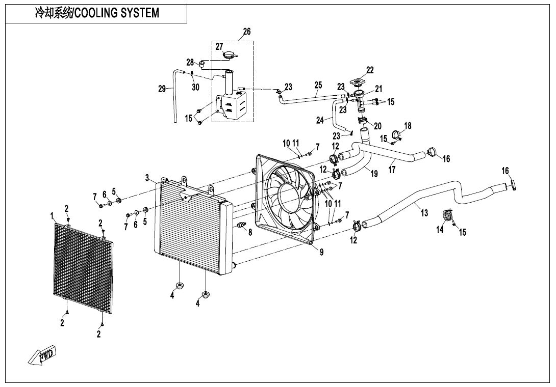 REFROIDISSEMENT POUR CFORCE 850 T3 EPS AVEC DIFF ARRIERE 2021