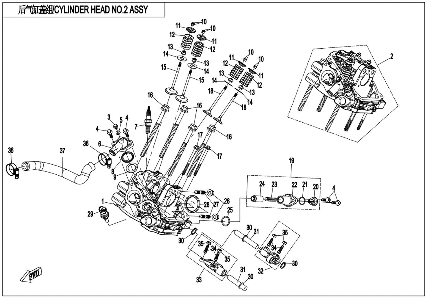 CULASSE 2 POUR CFORCE 850 T3 EPS AVEC DIFF ARRIERE 2021