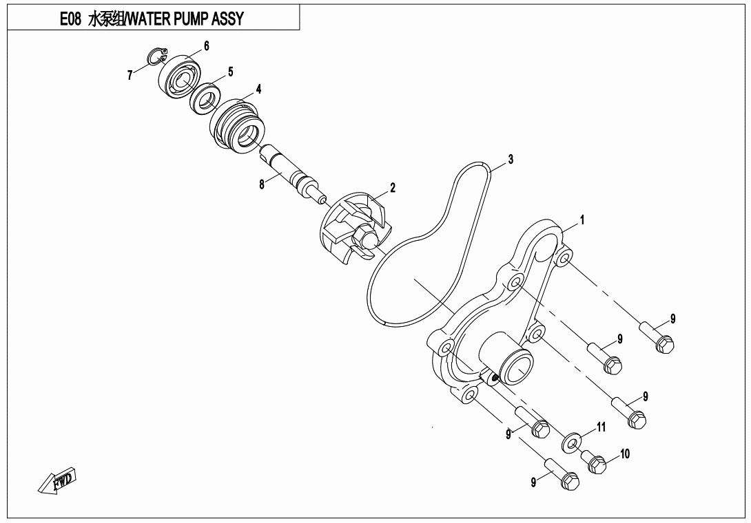POMPE A EAU POUR ZFORCE 550 EX T1 2021