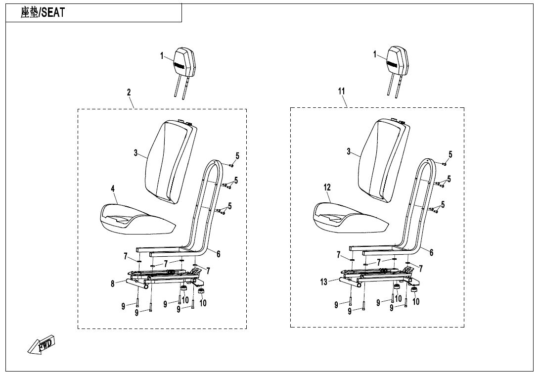 SIEGE POUR ZFORCE 1000 SPORT 2022