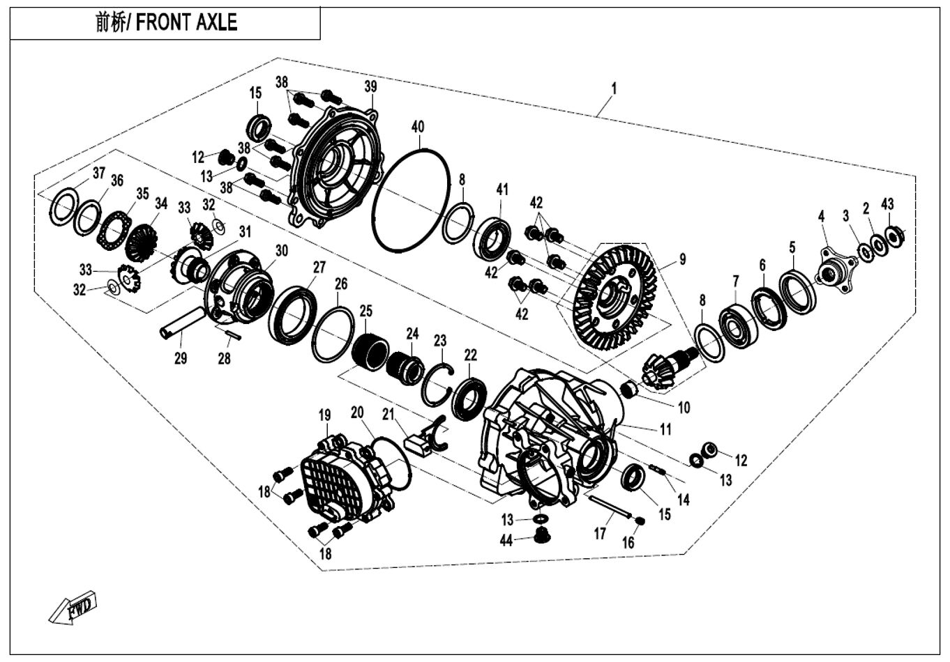 PONT AVANT POUR ZFORCE 1000 SPORT 2021