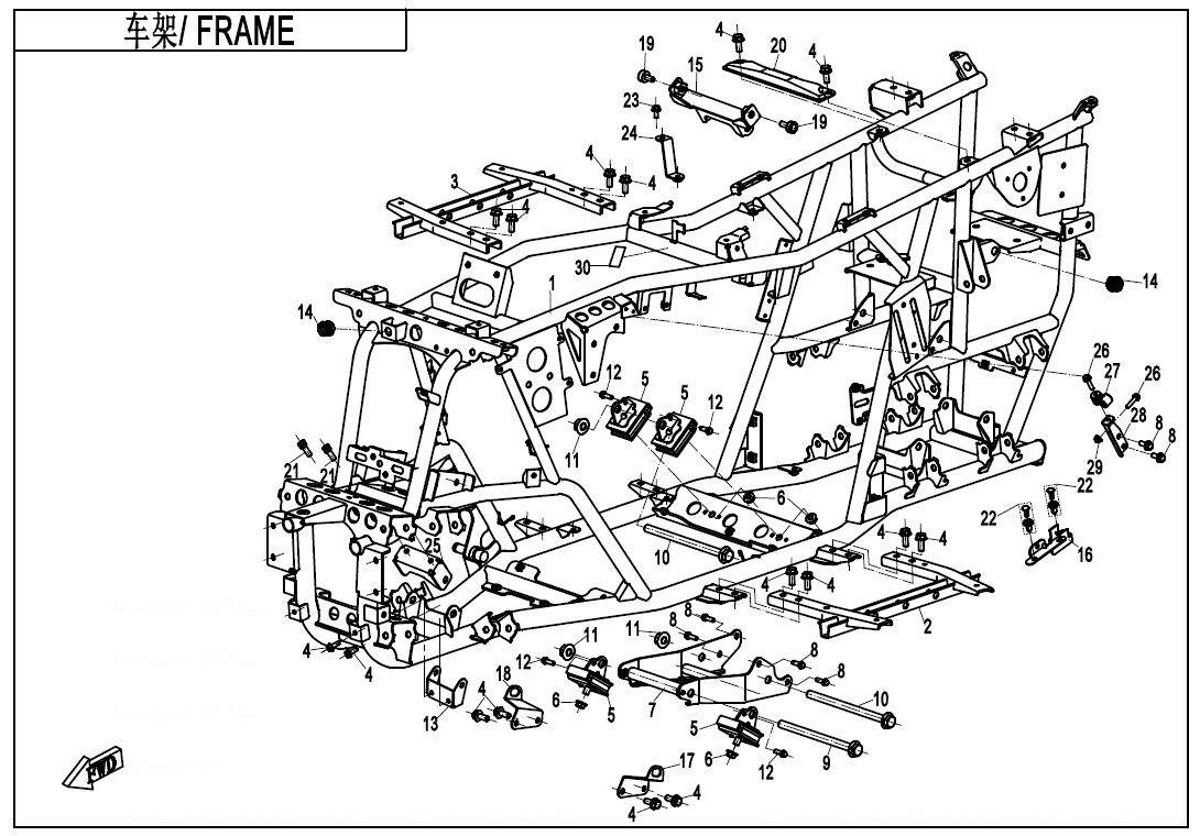 CHASSIS POUR CFORCE 520 L7E 2021
