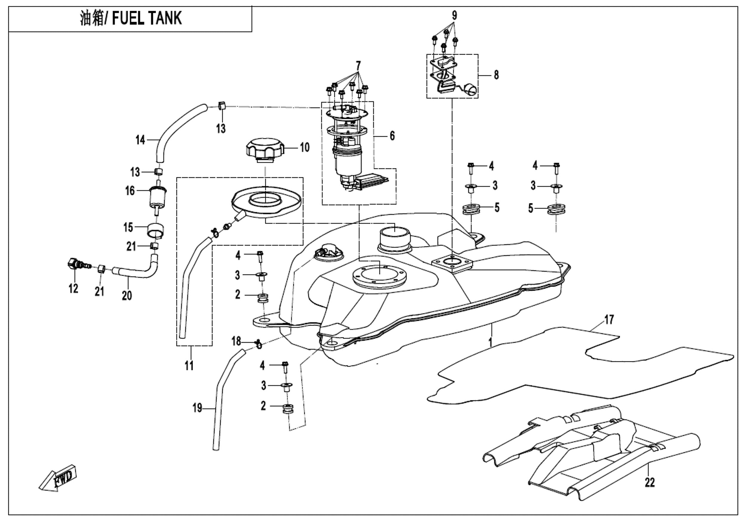 RESERVOIR POUR CFORCE 520 L7E 2021