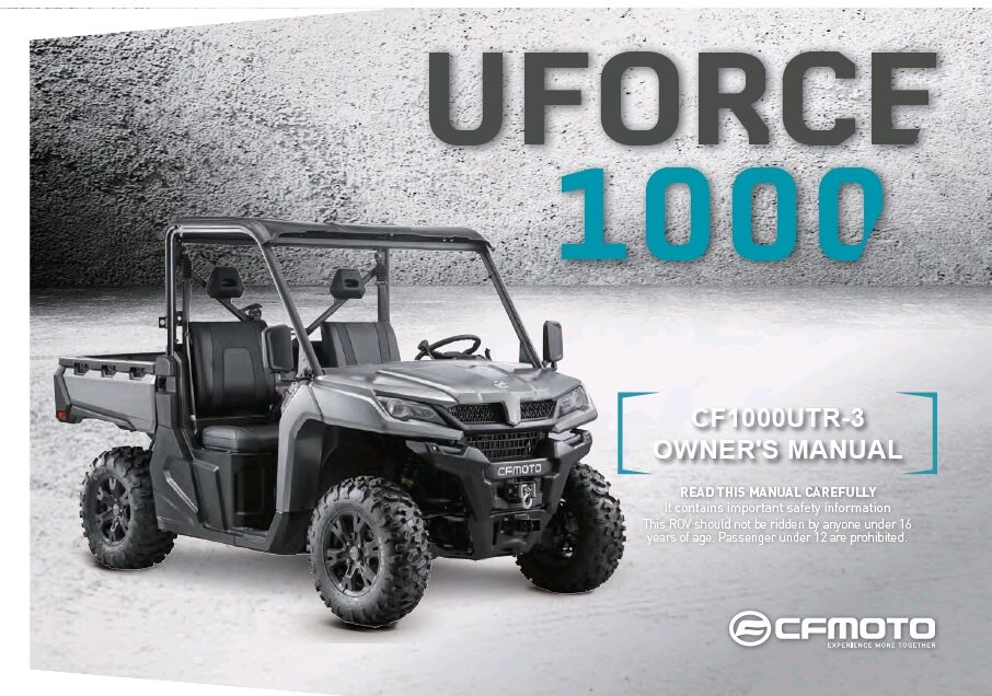 GUIDE UTILISATEUR POUR UFORCE 1000 EPS BICYLINDRE 2021