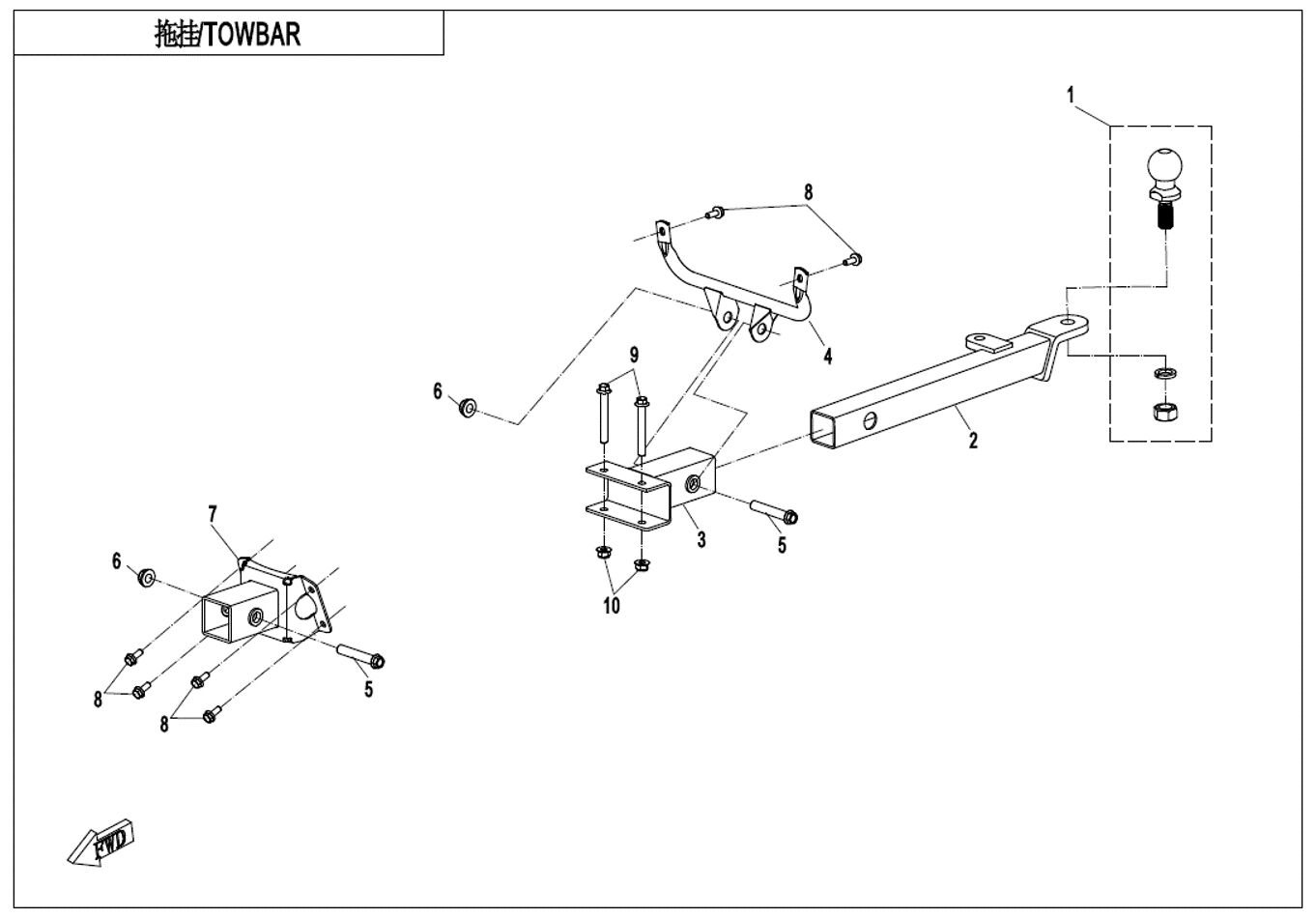ATTELAGE POUR UFORCE 1000 EPS BICYLINDRE 2021