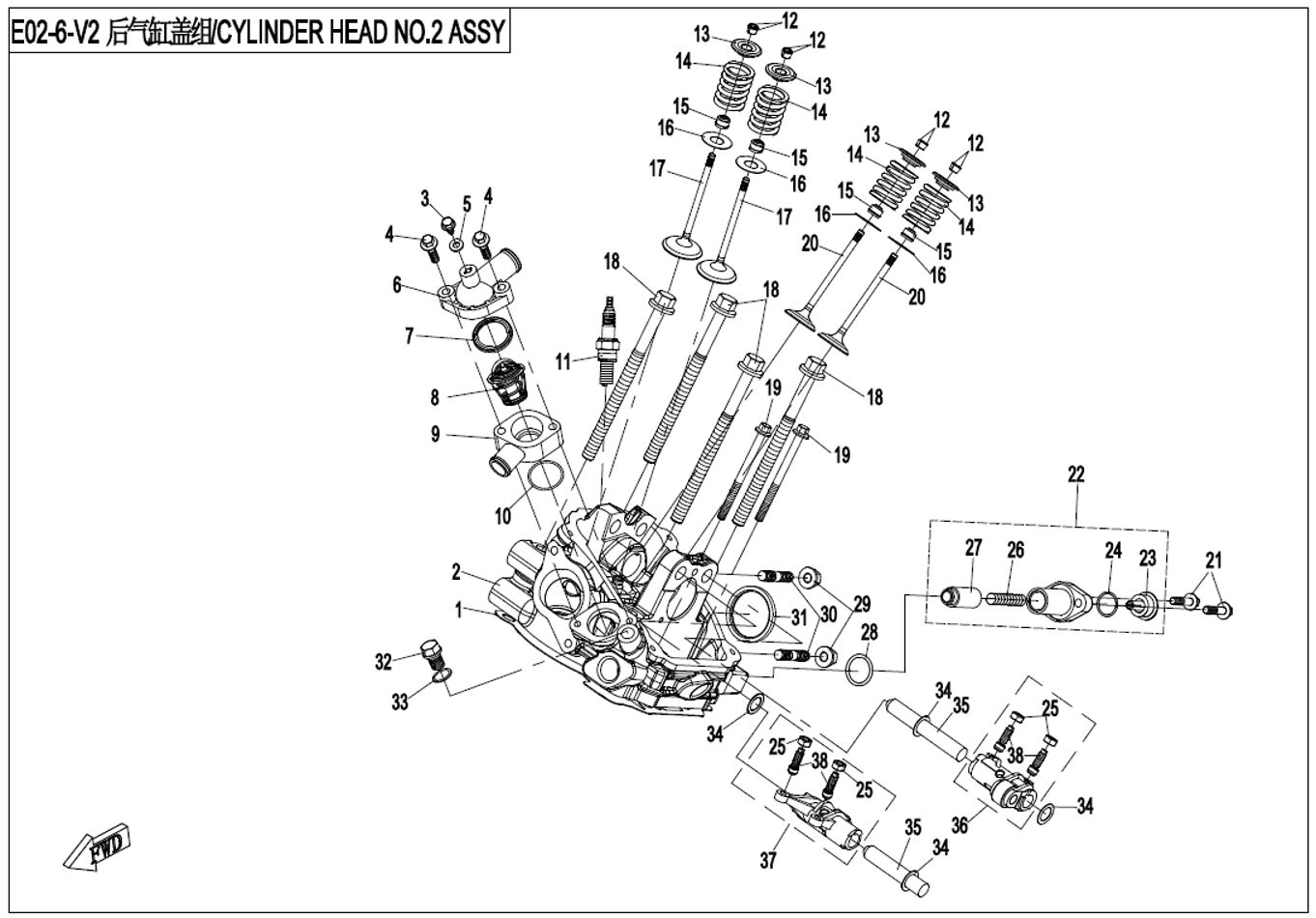 CULASSE 2 POUR UFORCE 800 EPS T1 2021