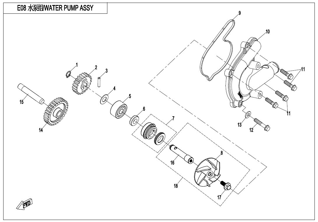 POMPE A EAU POUR UFORCE 800 EPS T1 2021