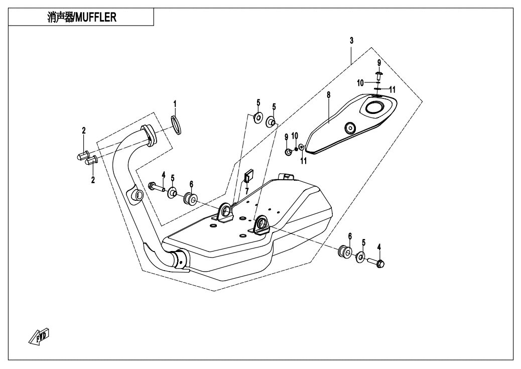 ECHAPPEMENT POUR CF 300NK 2021