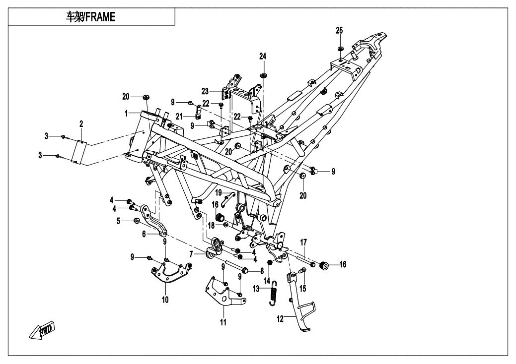 CHASSIS POUR CF 300NK 2021
