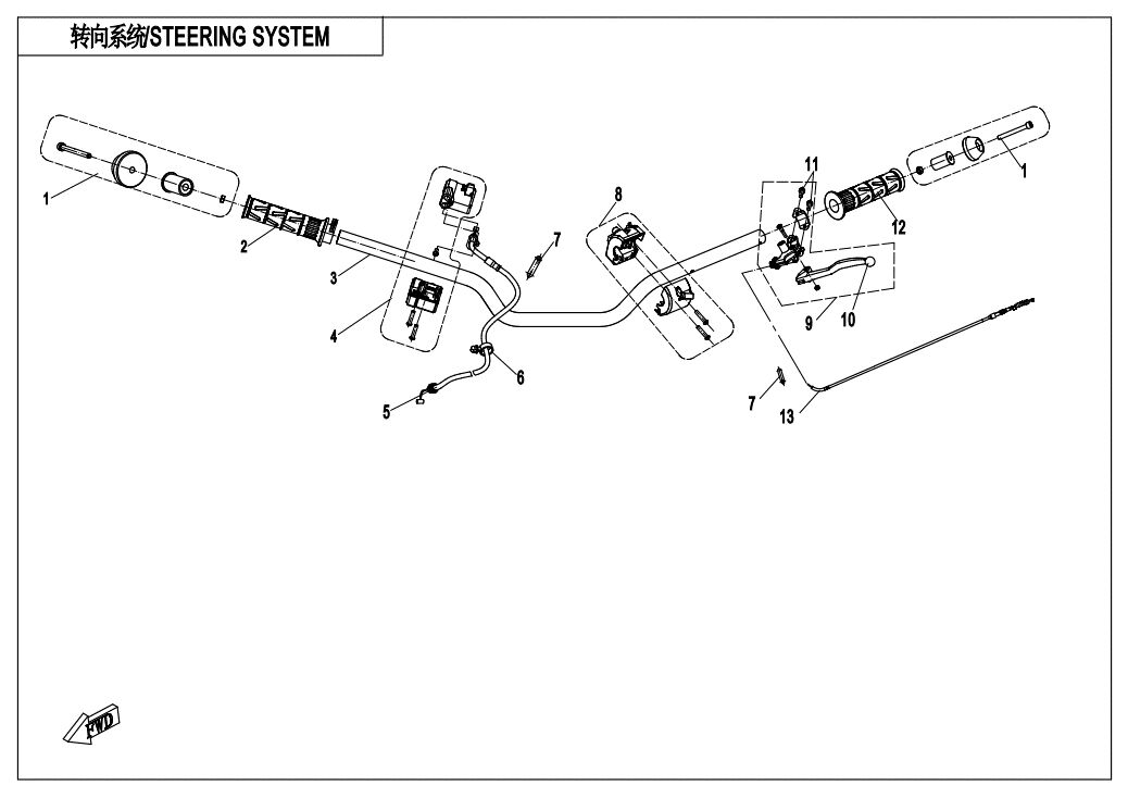 GUIDON POUR CF 300NK 2021