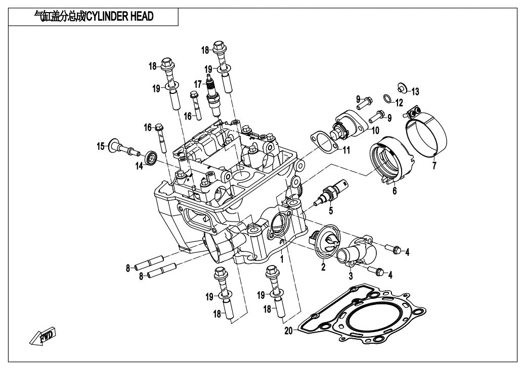 CULASSE POUR CF 300NK 2021