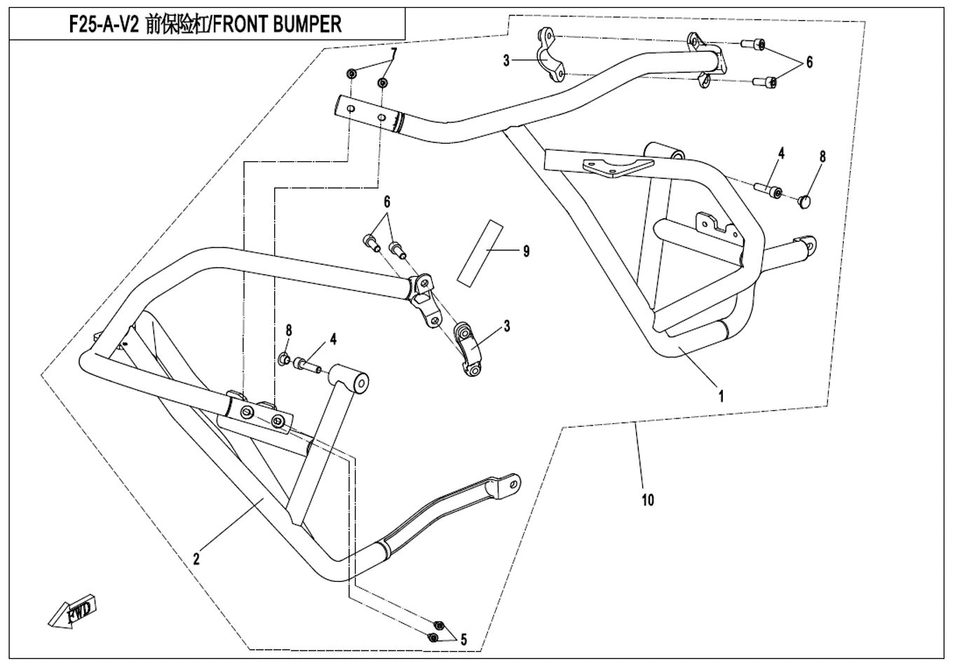 CAGE DE PROTECTION POUR CF 650MT A2 AVEC VALISES 2021