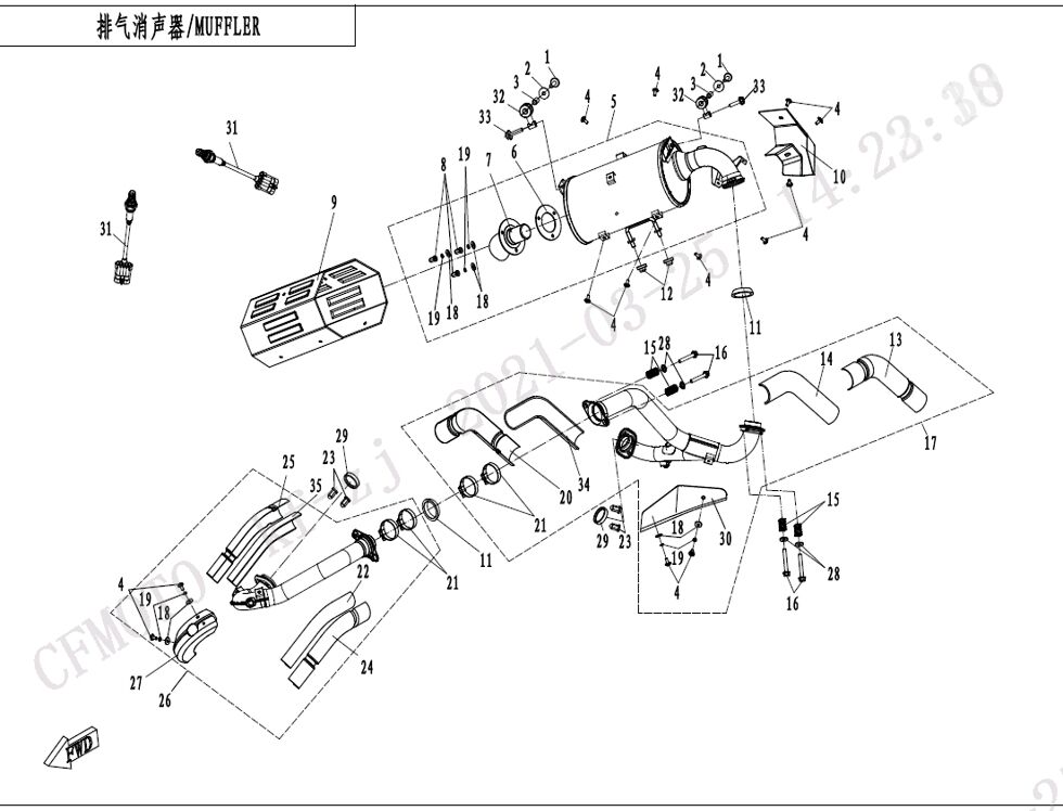 ECHAPPEMENT POUR ZF1000 EPS 2021