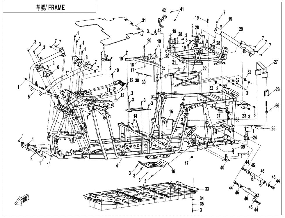 CHASSIS POUR ZF1000 EPS 2021