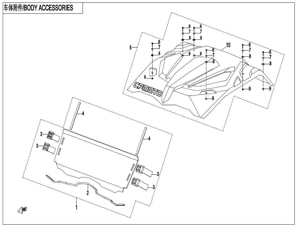 DEMI PARE BRISE POUR ZF1000 EPS 2021