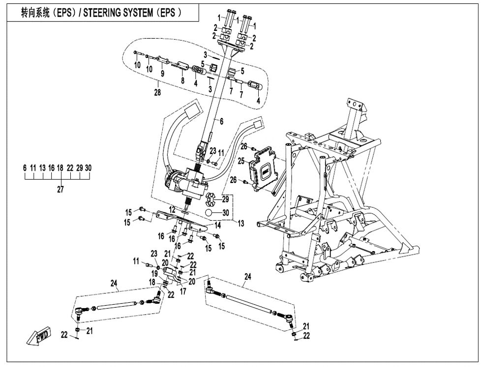 SYSTEME DE DIRECTION EPS POUR CFORCE 625 T3 COURT EPS 2021