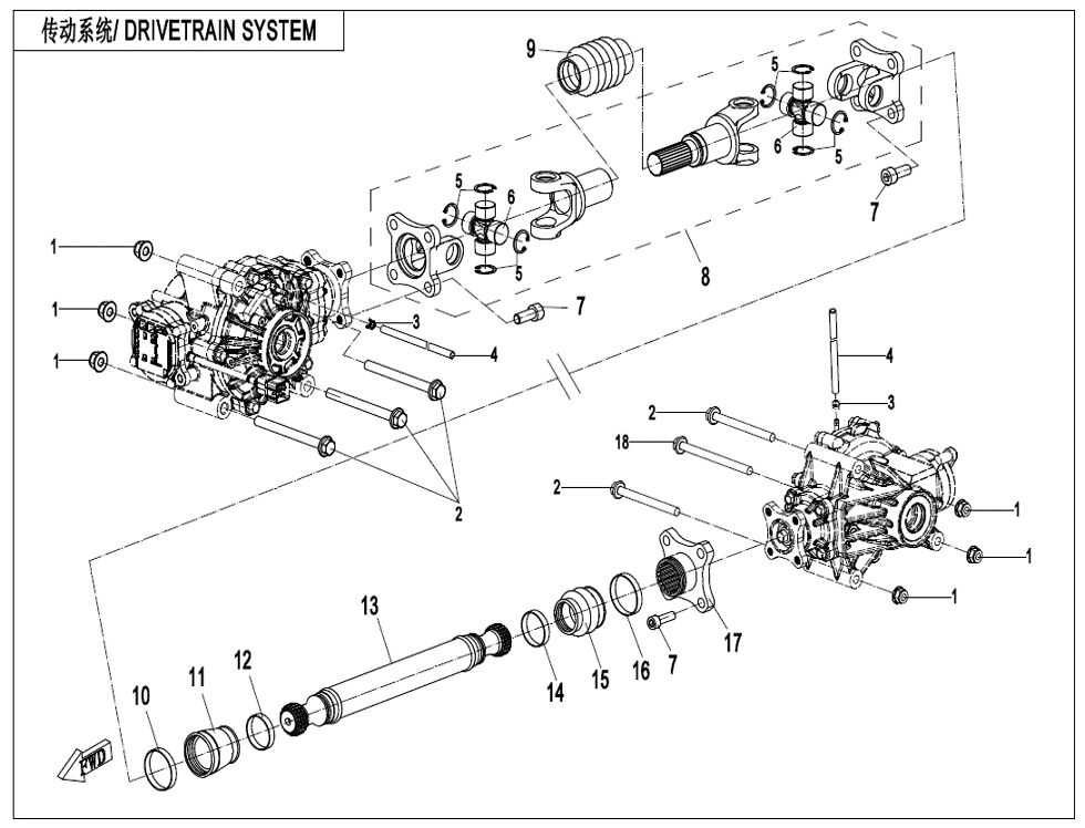 SYSTEME DE TRANSMISSION POUR CFORCE 625 T3 EPS 2020