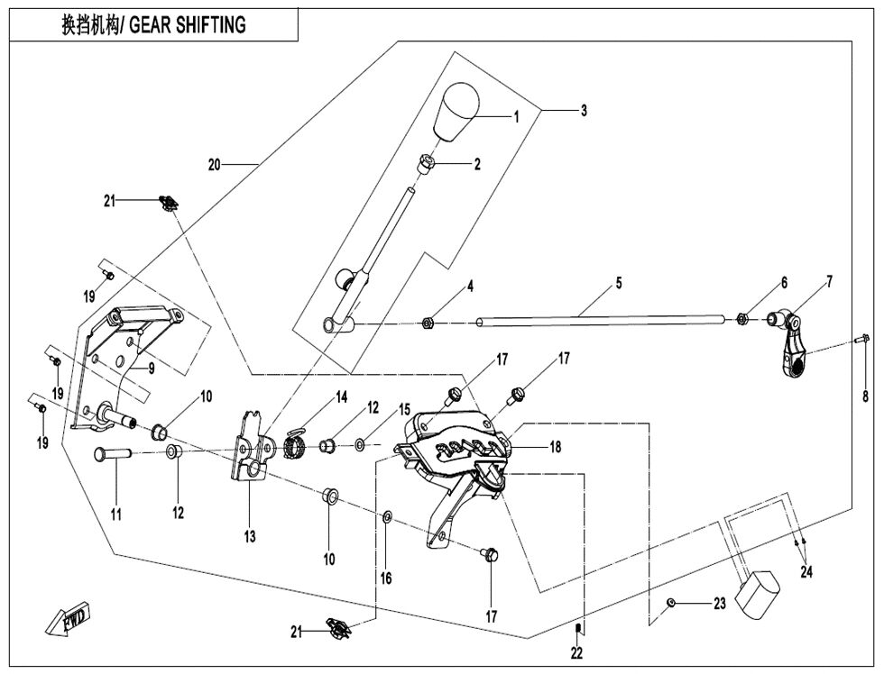 CHANGEMENT DE VITESSES POUR CFORCE 625 T3 LONG EPS AVEC DIFF ARR 2021