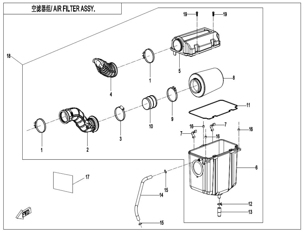 BOITE A AIR POUR CFORCE 625 L7E EPS 2022