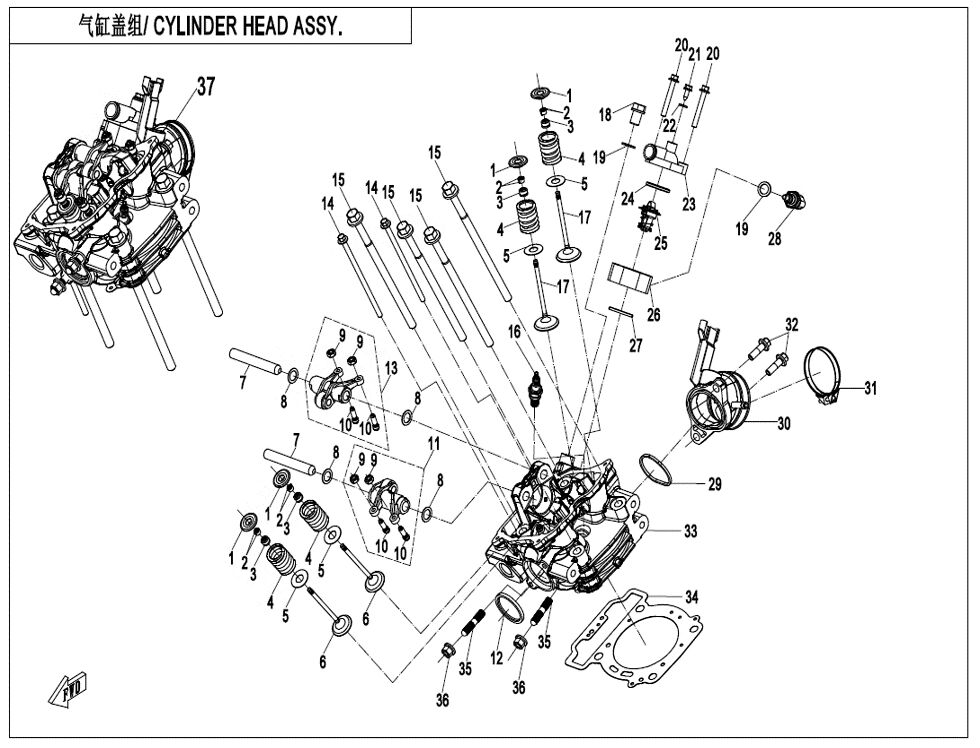 CULASSE POUR CFORCE 625 L7E EPS 2021