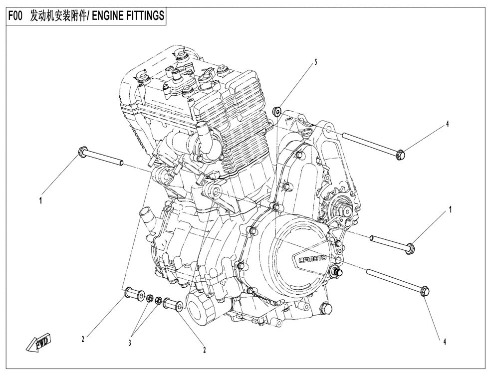 SUPPORT MOTEUR POUR CF 700CL X HERITAGE 2024