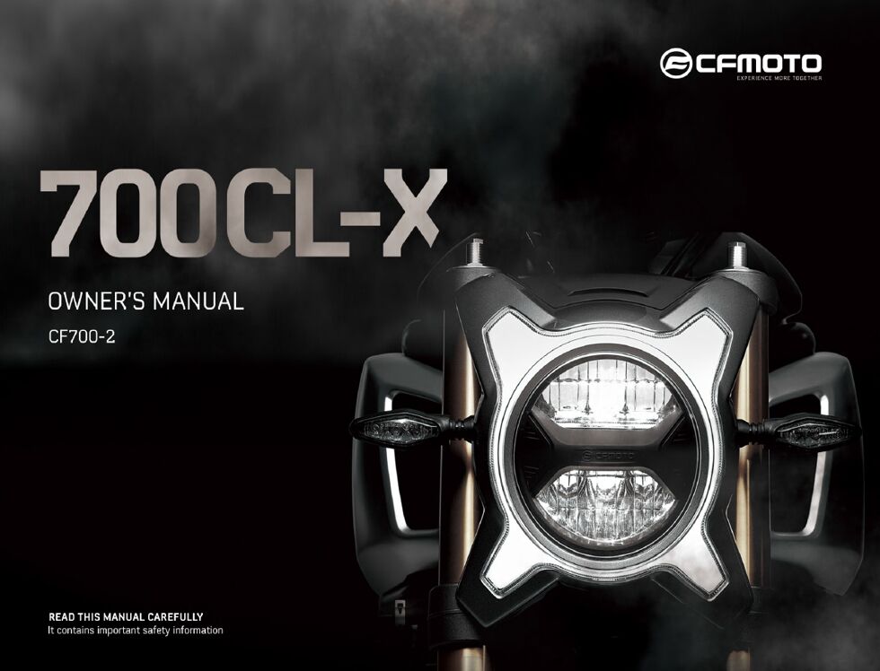 MANUEL UTILISATEUR POUR CF 700CL X HERITAGE 2022
