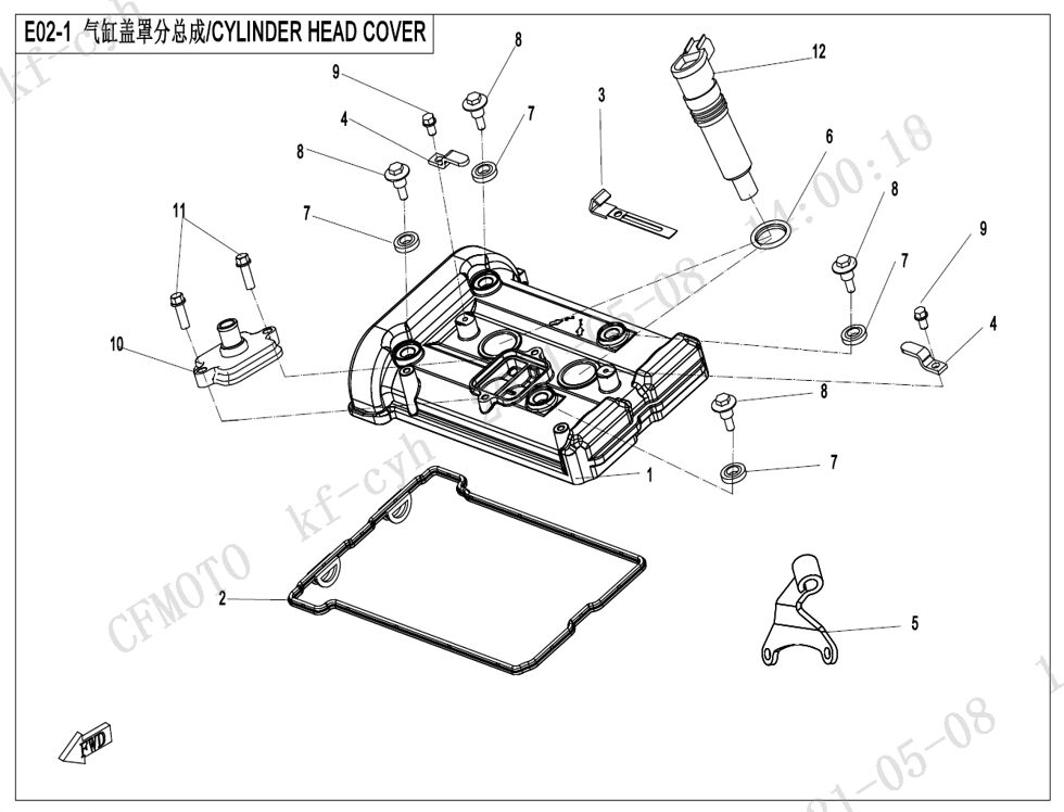 CACHE CULBUTEUR POUR CF 700CL X HERITAGE 2021