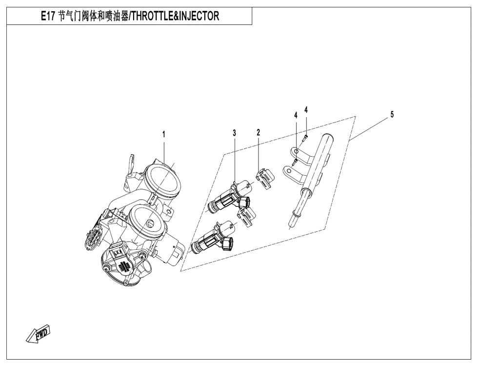 PAPILLON ET INJECTEUR POUR CF 700CL X HERITAGE 2021