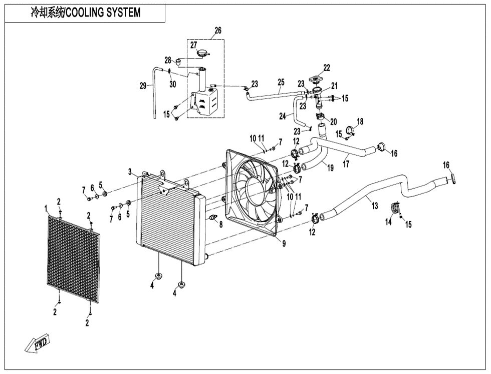 REFROIDISSEMENT POUR CFORCE 850 T3 EPS AVEC DIFF ARRIERE 2022