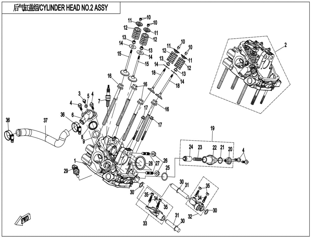 CULASSE 2 POUR CFORCE 850 T3 EPS AVEC DIFF ARRIERE 2022