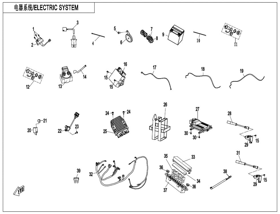 SYSTEME ELECTRIQUE POUR CFORCE 1000 T3 EPS 2022