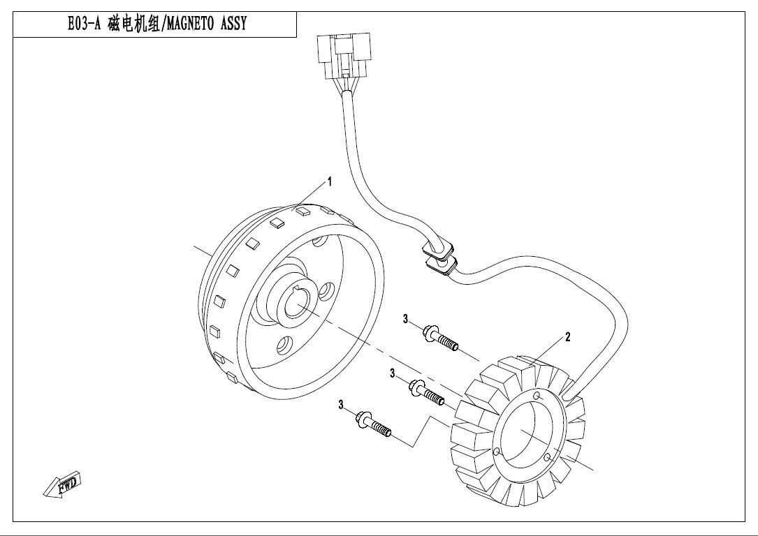 ASSEMBLAGE DE MAGNETO POUR CFORCE 520 S L7E COURT 2019
