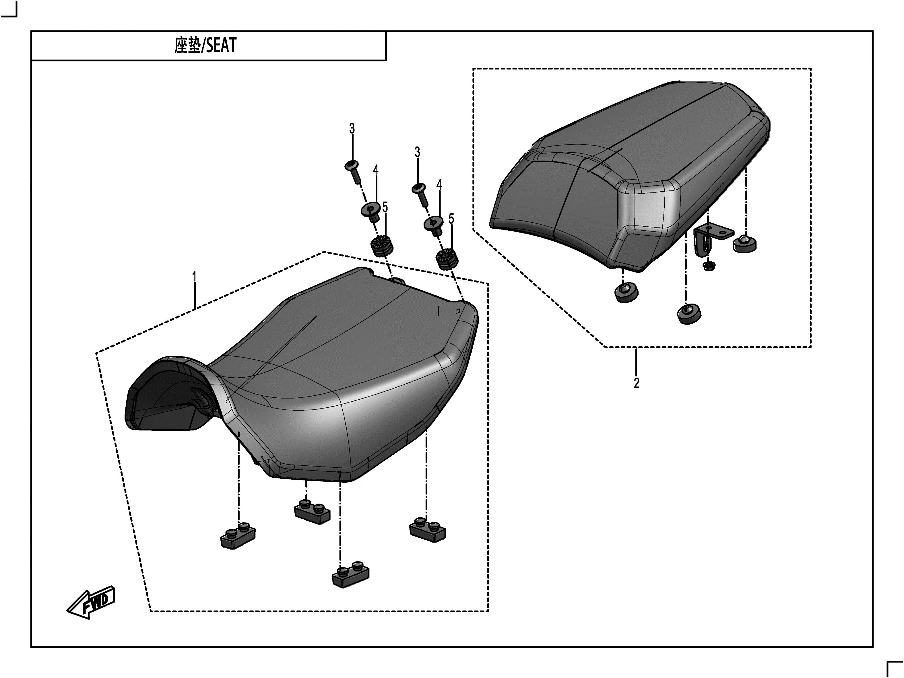 SELLE POUR CF 650GT A2 AVEC VALISES 2021