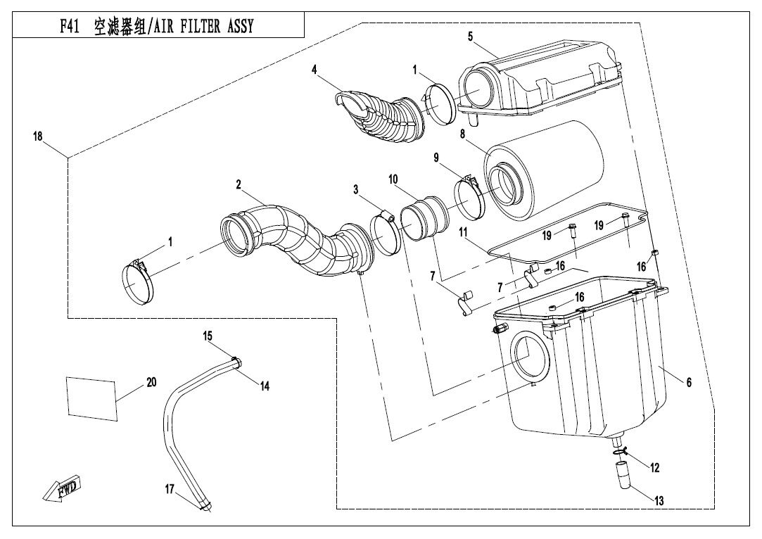 FILTRE A AIR POUR CFORCE 520 S L7E COURT 2018