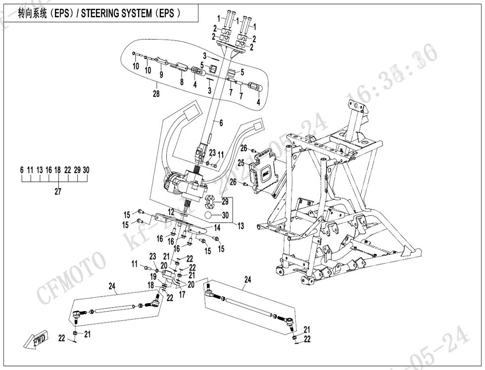 DIRECTION POUR CFORCE 625 T3 EPS 2022