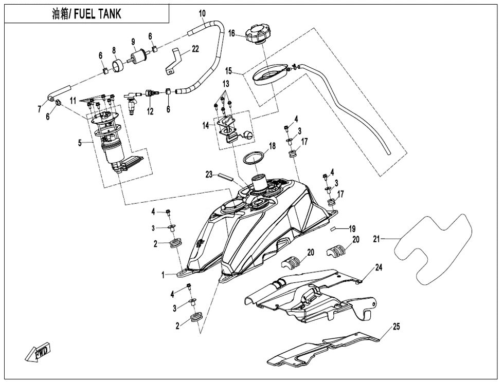RESERVOIR POUR CFORCE 625 L7E EPS 2023