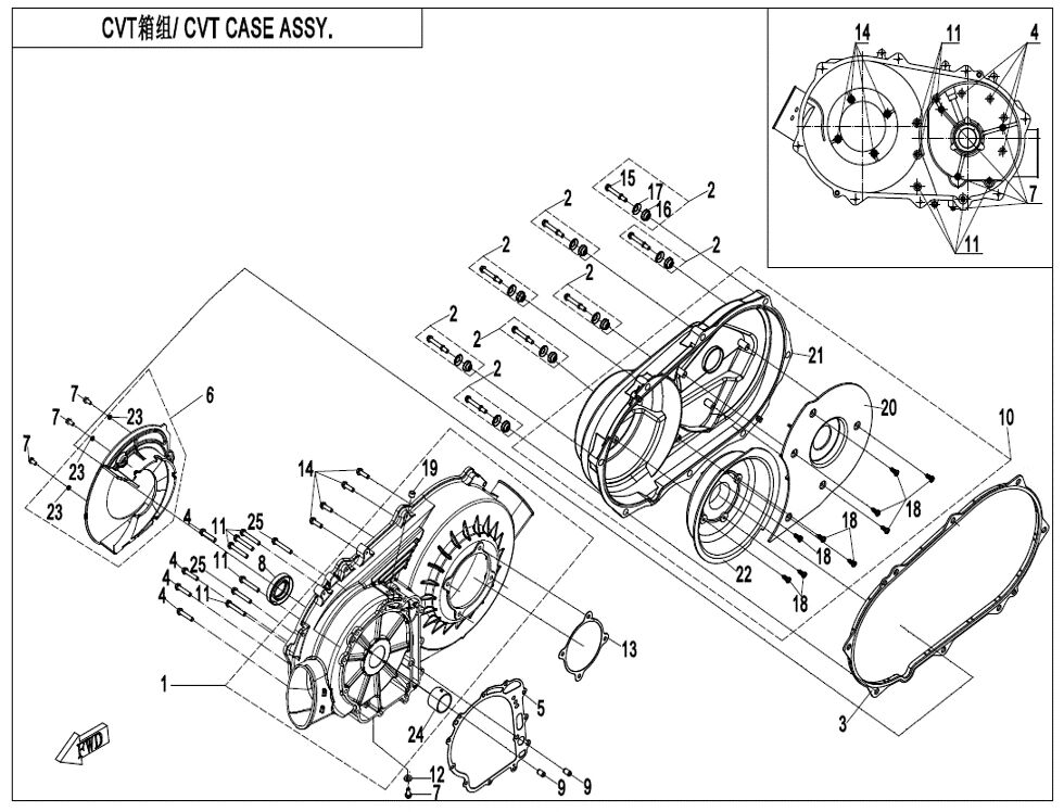 CARTER CVT POUR CFORCE 625 L7E EPS 2022