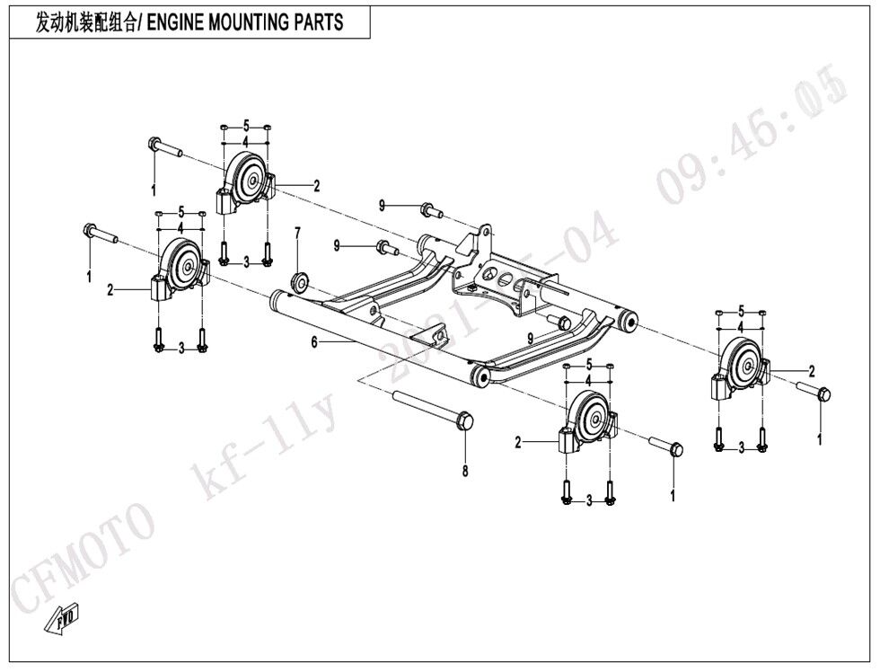 SUPPORTS MOTEUR POUR UFORCE 600 2022
